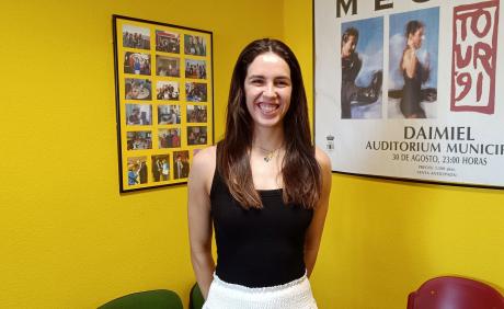 Laura Cabanes en su visita a Radio Daimiel