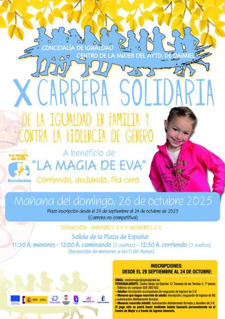 Cartel X Carrera solidaria mujer