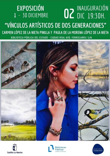 Exposición de Carmen López de la Nieta y Paula De la Morena. Cartel 