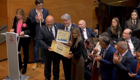 Durante la entrega de premios