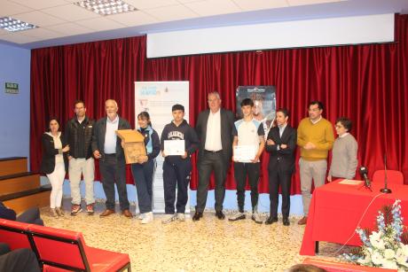 Durante la entrega de premio