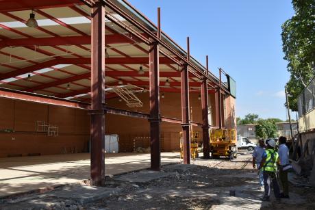 Obras en el pabellón de La Espinosa 