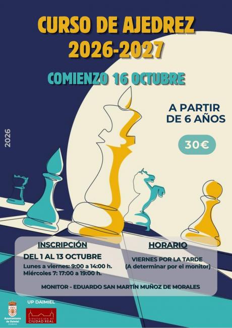 Cartel curso de ajedrez