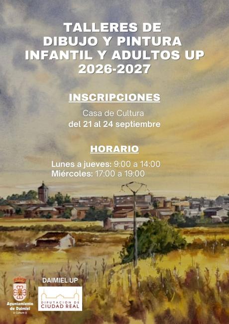 Cartel talleres dibujo y pintura