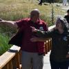 Gómez y Ruíz de la Hermosa durante su visita
