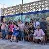 En la inauguración del mosaico, hoy viernes