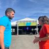 Loro durante su visita a la organización del Ferial