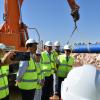 Durante la visita a las obras 