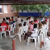 Durante el partido en el Espacio Joven 